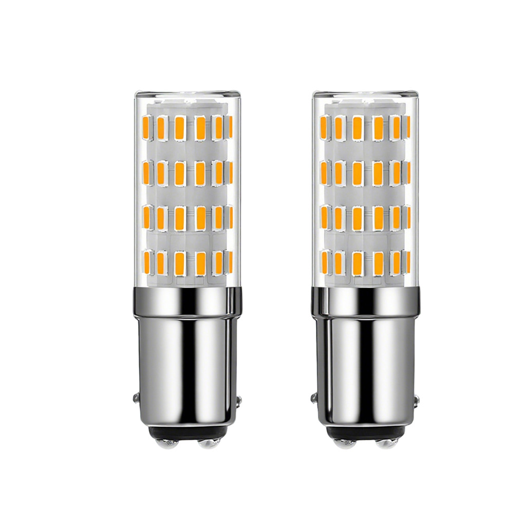 2 Bóng Đèn LED BA15D Trắng Ấm 12-24V 1004 1076 1176 90 1130 RV Người Cắm Trại Thuyền Nav Đèn