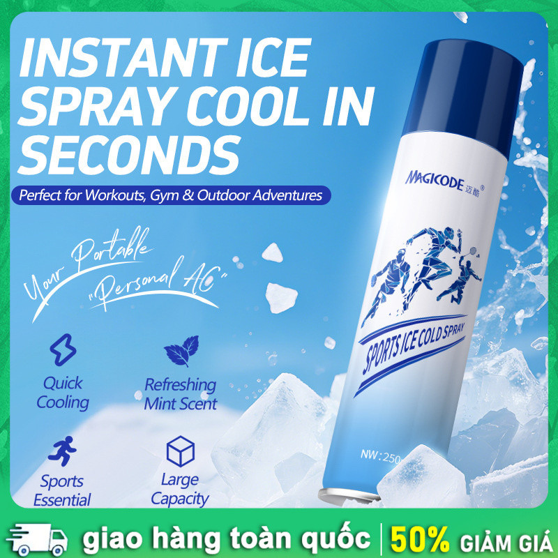 Xịt làm mát thể thao 250ml - An toàn sử dụng - Mát lạnh tự nhiên - Mới
