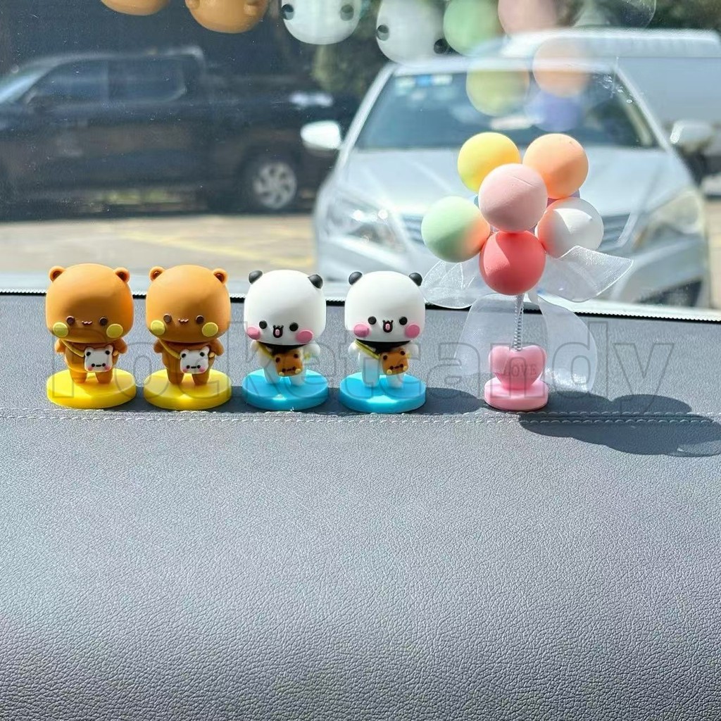 Mới PVC Gấu Trúc Gấu Hình Bubu Dudu Lắc Đầu Hoạt Hình Thu Nhỏ Bộ Sưu Tập Kawaii Bubu Dudu Gấu Đồ Chơ