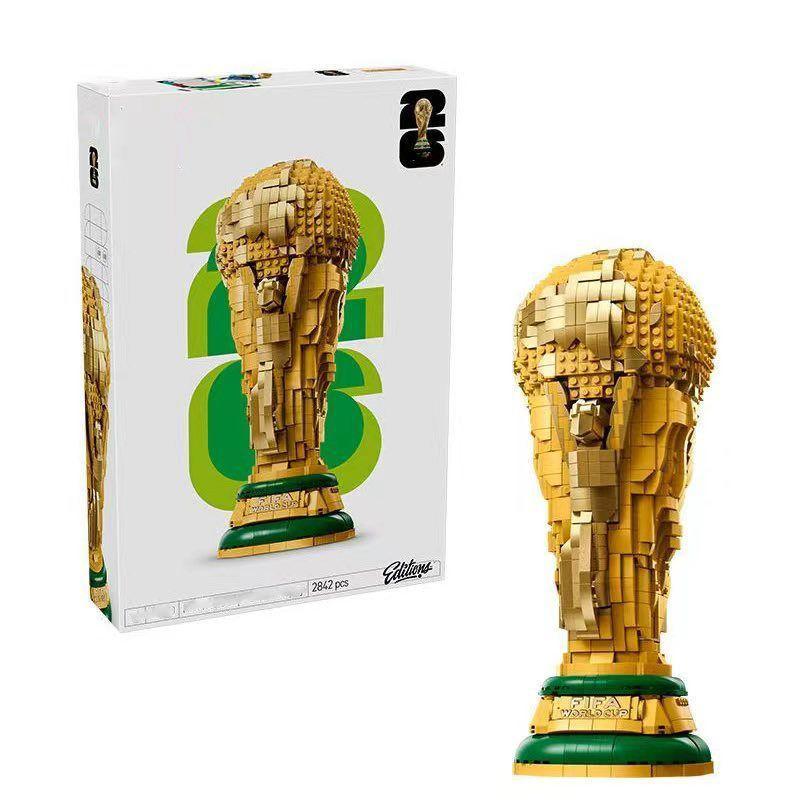Tương thích với Lego International Football World Cup Hercules Cup 43020 Cúp bóng đá Quạt Khối xây d