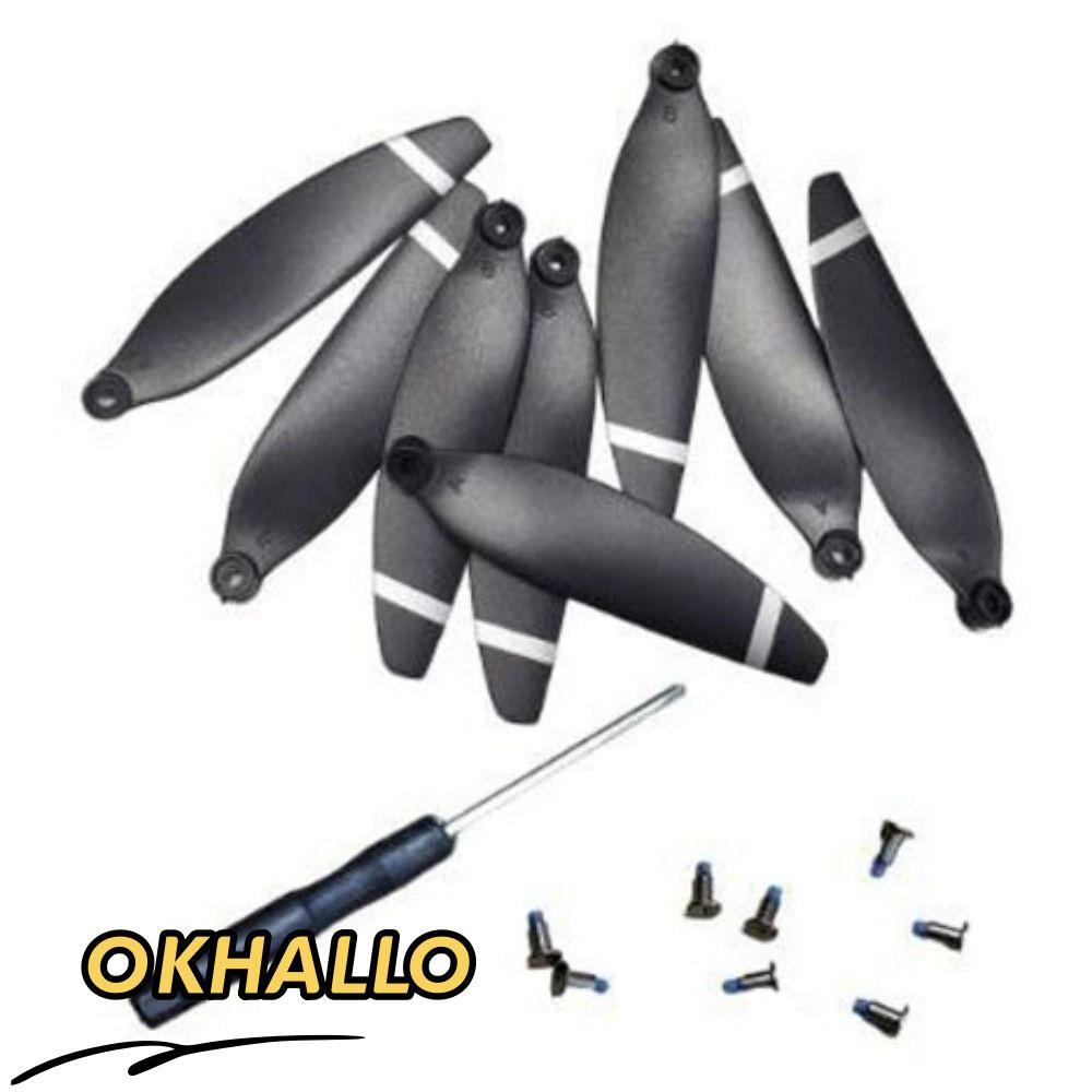 Quạt máy bay không người lái không chổi than OKHALLO, Phụ tùng thay thế lưỡi dao đa năng màu đen, Gi