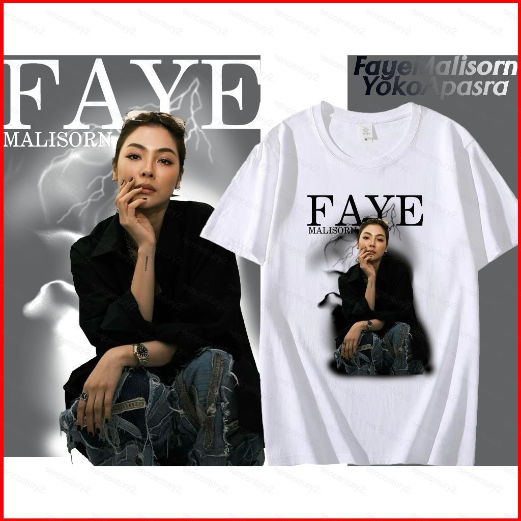 Trống Dòng Faye Lễ Kỷ Niệm Yoko Apasra Thái Phim Truyền Hình Phía Trước Lưng Kaos Áo Thun Cosplay Vả