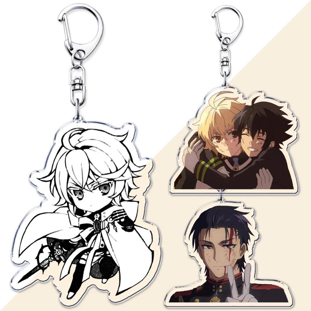Hot Anime Seraph of The End Keychains for Accessories Mikaela Hyakuya Owari No Seraph Yuichiro Hyaku