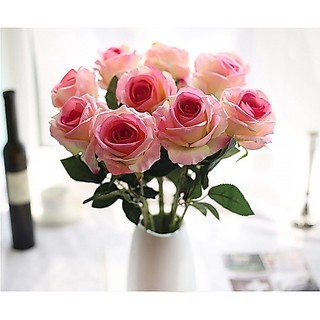 Hoa hồng nhung bông lẻ Hoa lụa cao cấp (51cm)