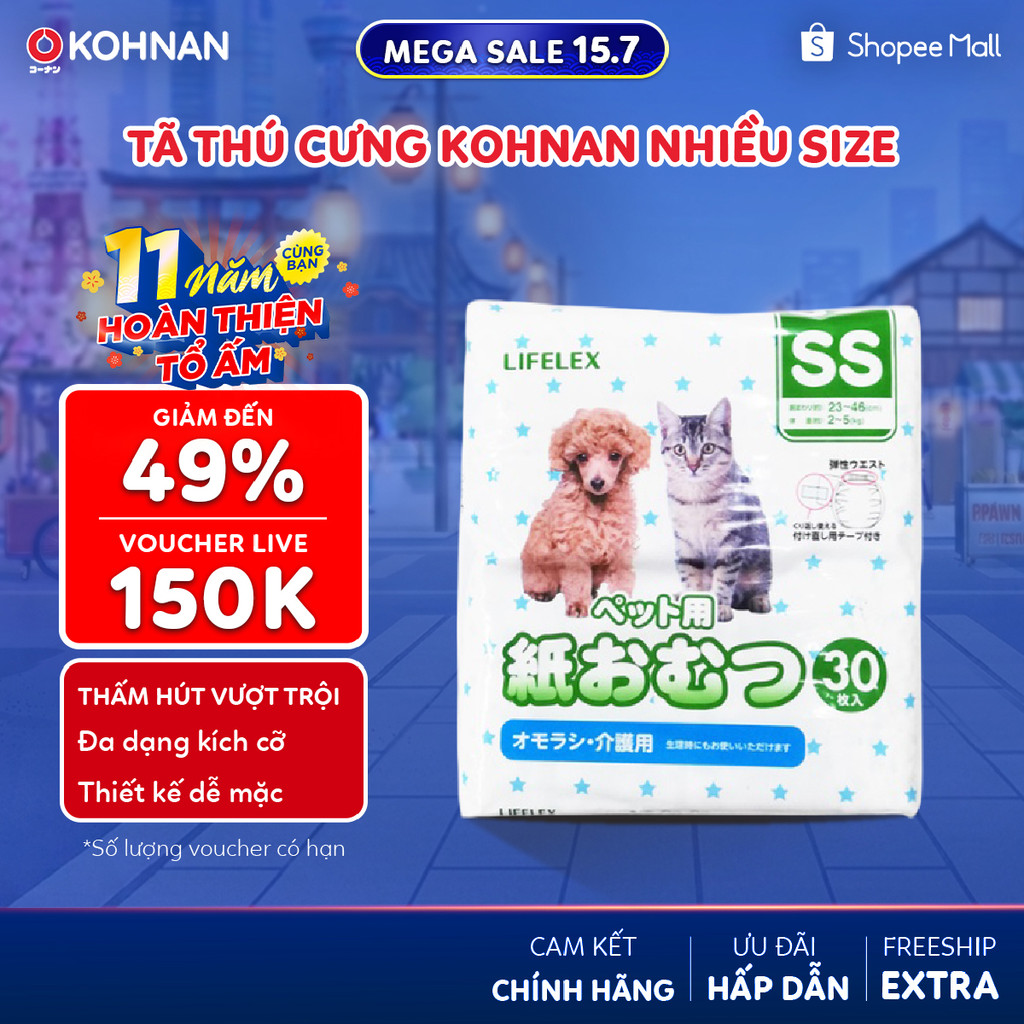 Tã Thú Cưng KOHNAN nhiều size