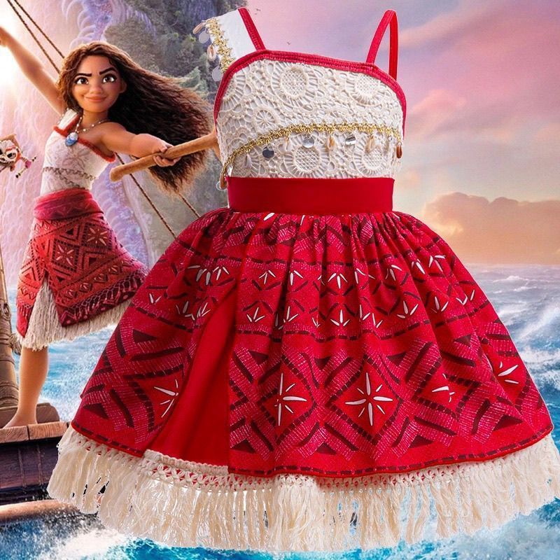 Đại Dương Lãng Mạn Công Chúa moana Bé Gái Trình Diễn Đầm Trẻ Em moana moana Trang Phục qq26.7.14