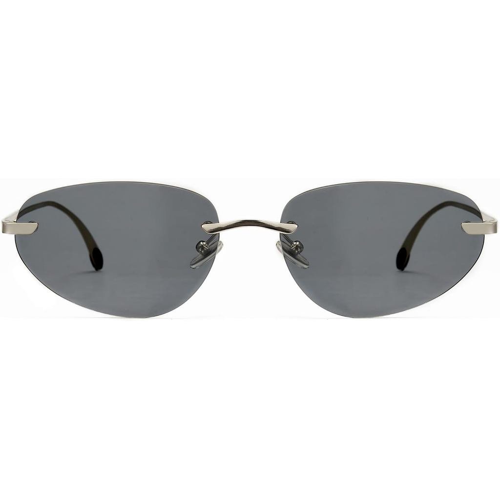 Kính râm không vành Cyxus Rerto dành cho nam và nữ Tam giác Vintage Glasse Tinted Eyewear 1172