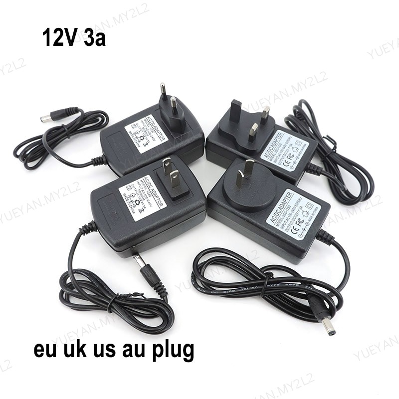 AC TO dc 12V 3A 3000MA EU US AU UK Power Supply 12V Transformer AC 220V TO 12V AC Power Adapter cho 