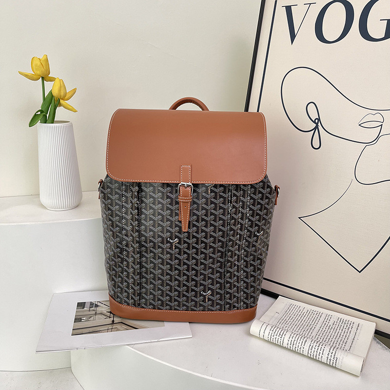 Goyard Đặt hàng chính hãng Ba lô Goyard Nhẹ Thiết thực Răng chó Đi học Túi đi học Công suất lớn Nam 