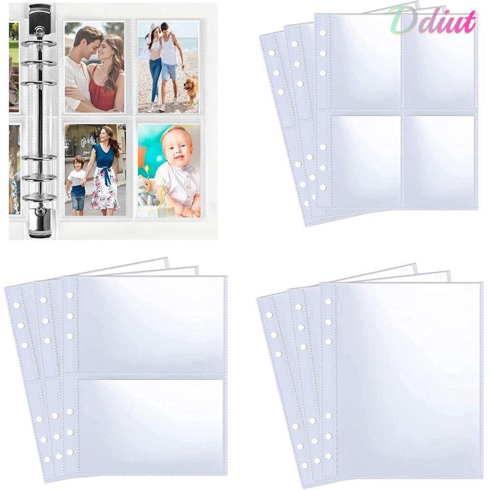 DDIUT Photocard Binder, 6 vòng A5 Size Photocard Tay áo, Kpop Photocard Binder Nhiều túi bên trong t