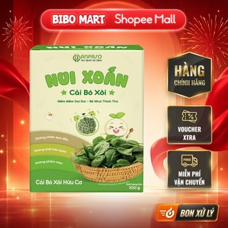 [New] Nui Xoắn Ăn Dặm Cho Bé Anpaso 100g Rau Củ, Cải Bó Xôi, Bí Đỏ - Bibomart