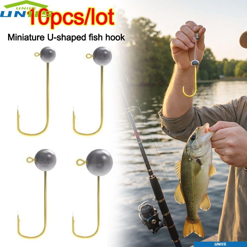 UNIIS Micro Jig Head, Mồi Mềm Kim Loại Lip Jig Head Hook, 1g – 5g Sharp Ultra-Light Mini Crank Jig C