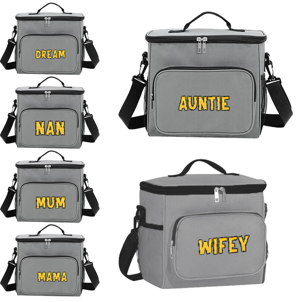 Lunch Bag All Weather Thermal Cooler Bag Side Mesh Drink Pocket School Student Meal Tote HoneyWd ser