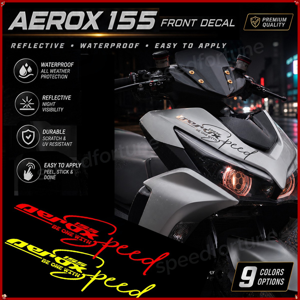 Aerox 155 Mặt Trước Fairing Phản Quang Decal Chống Thấm Nước Chống Tia UV Xe Máy Miếng Dán Dành Cho 