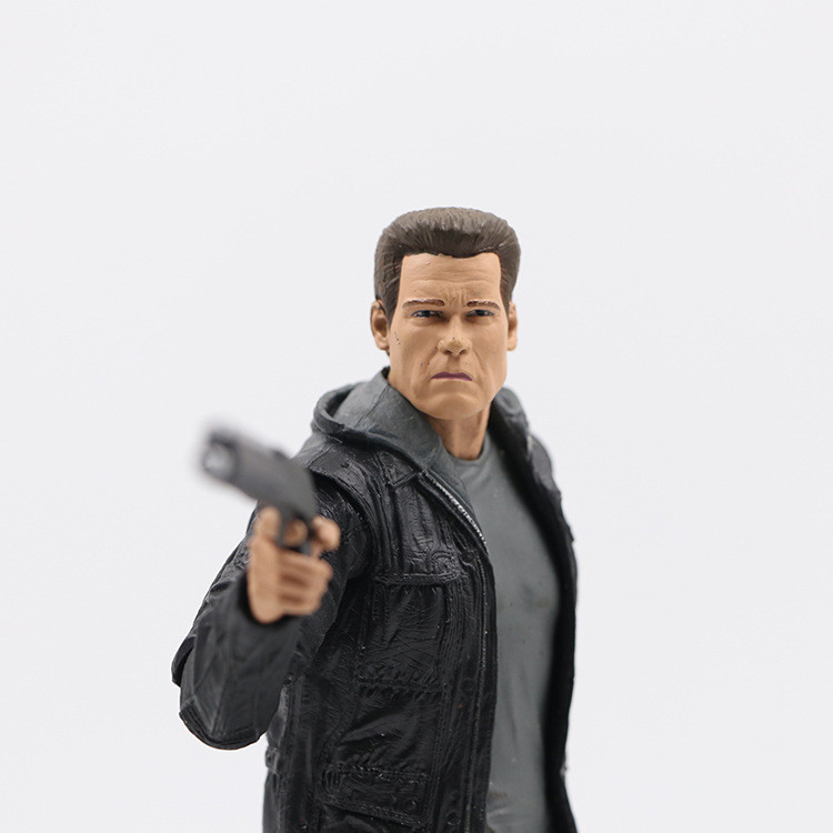 Bộ phim NECA Terminator T800 Schwarzenegger phiên bản cao tuổi hộp màu búp bê di động chất liệu PVC