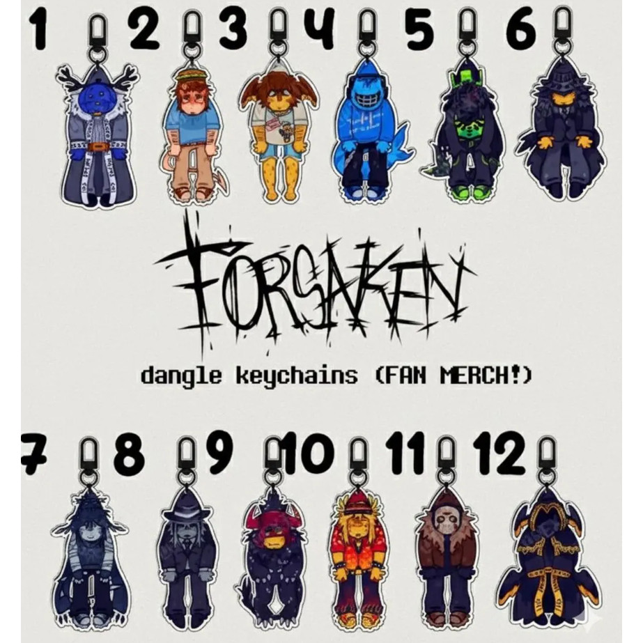 Forsaken Dangle Keychains, Forsaken Character Keychain For Bags, Keys, Gifts DECOR