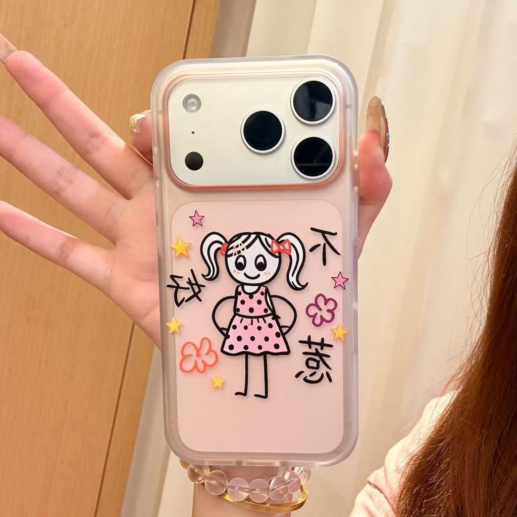 Bad Girl Trong Suốt Da Cảm Thấy Mờ Thích Hợp Cho Apple 17promax Vỏ Bảo Vệ Chống Sốc 16pro