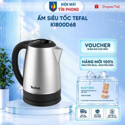 Ấm siêu tốc Tefal KI800D68 - Dung tích 1.7 lít - Công suất 1800W - Đề xoay 360 độ - Bảo hành 2 năm