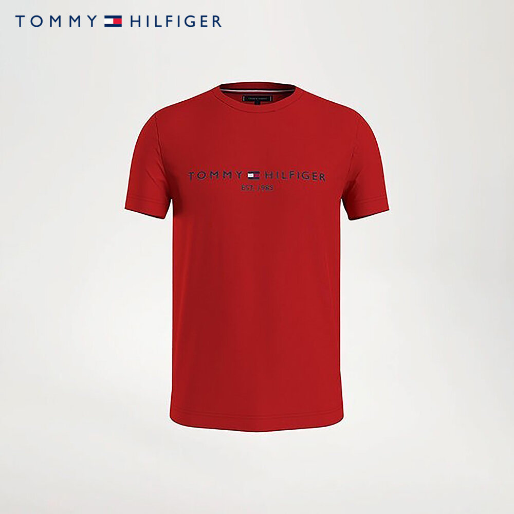 TOMMY HILFIGER - Áo Thun Nam Tay Ngắn Tommy Logo Tee MW0MW11797SNE