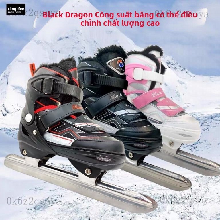 Giày patin Giày trượt băng Black Dragon, giày trượt patin, giày trượt tốc độ, giày trượt chuyên nghi