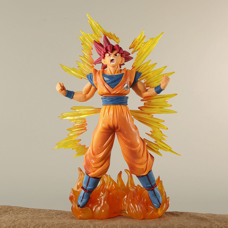 Premium-Dragon Ball Z Son Goku Super Saiyan Red Aura Hình Anime Sưu Tập Mô Hình