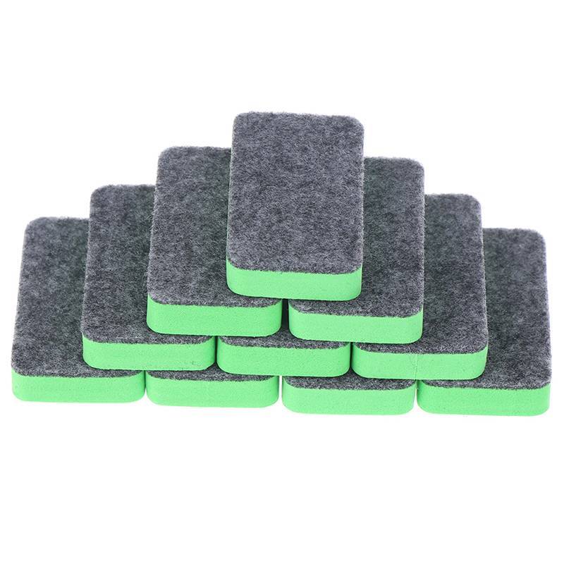 [MD] 10x Mini Whiteboard Dry Eraser Eraser Pen Board Kid Marker School Office Home [TH]