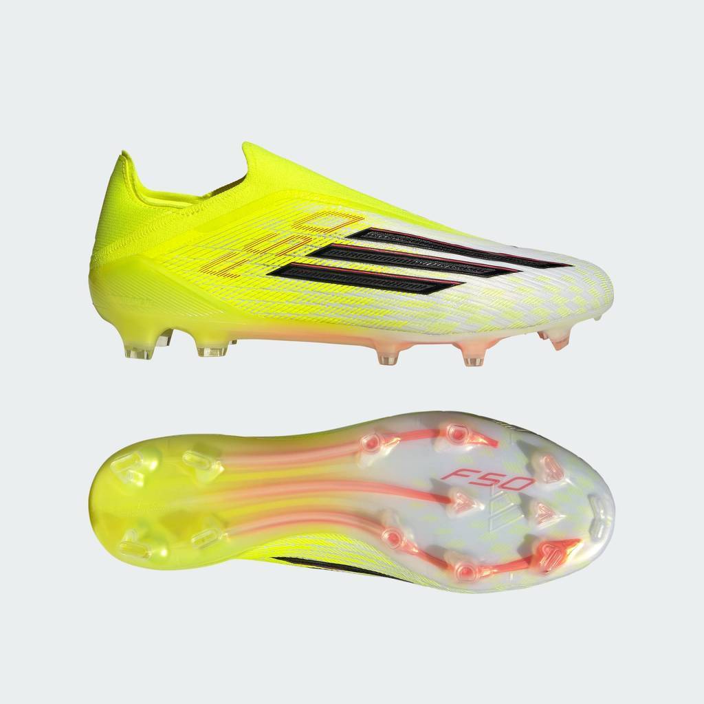 adidas Football F50 ELITE Laceless Firm Ground Football Boots Unisex Yellow JR6458