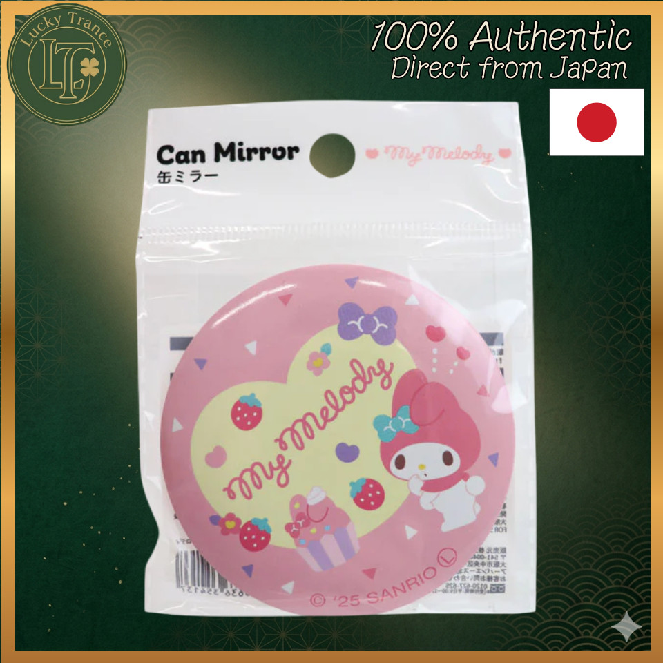My Melody Can Mirror Sanrio Compact Round Pocket Mirror Pink Kawaii