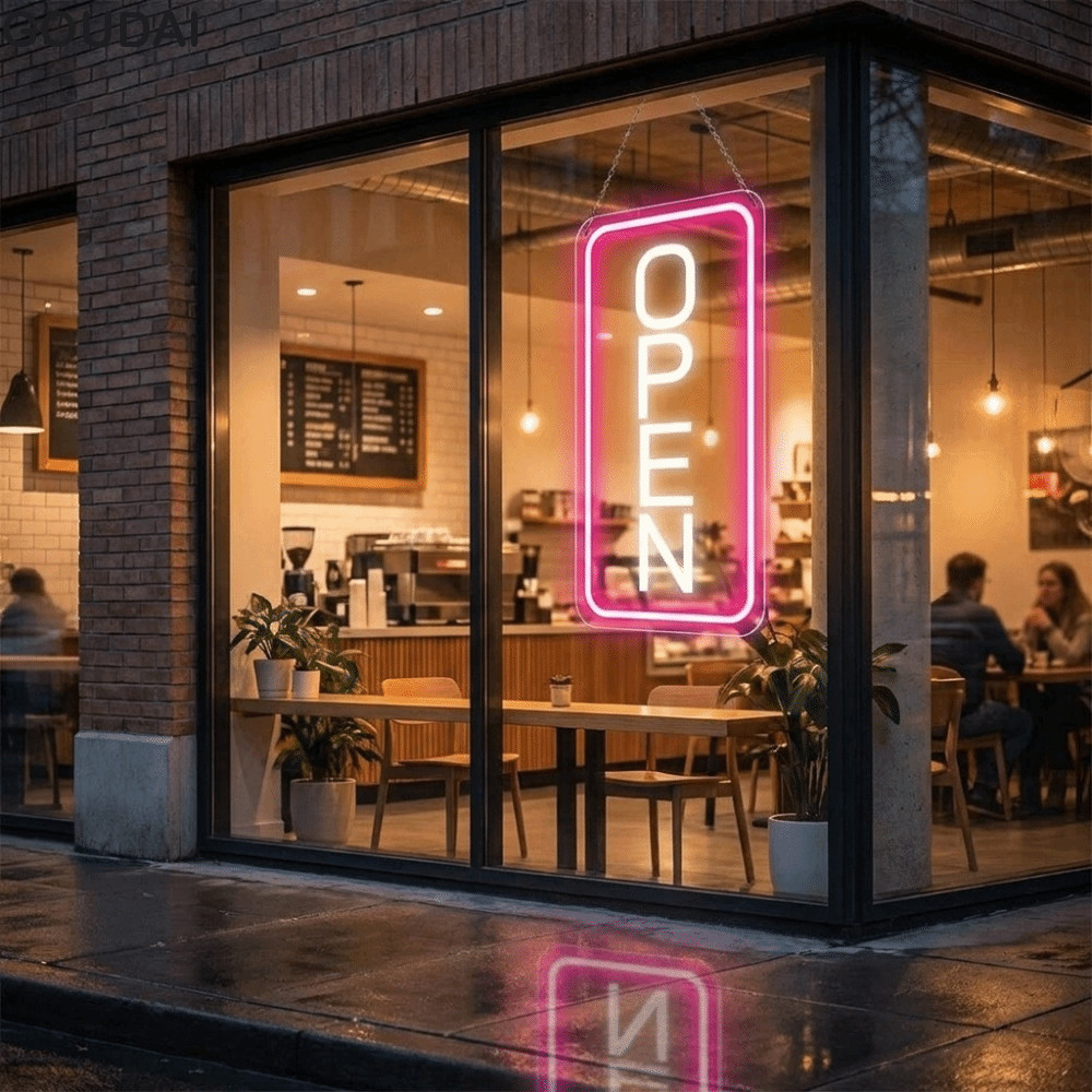 GOUDAI Open Neon Sign, Dải đèn silicon mềm có thể điều chỉnh độ sáng LED Neon Sign, Nguồn điện USB b