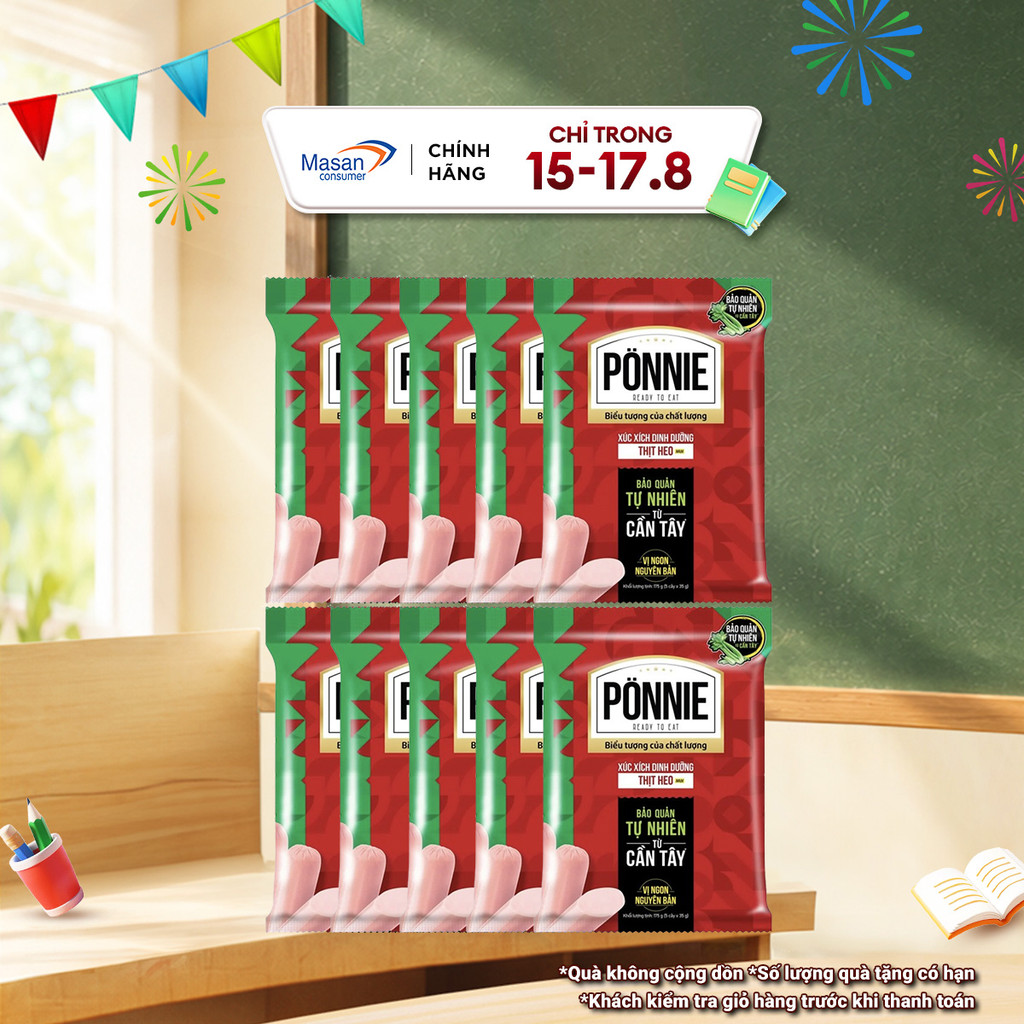 [Chọn loai] Xúc xích tiệt trùng Ponnie Heo 35gr