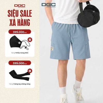 Quần Short Thể Thao DGC Cạp Thun, Form Rộng Thoải Mái, Mặc Đi Chơi Tập Gym Chạy Bộ - SQSBD190M-S