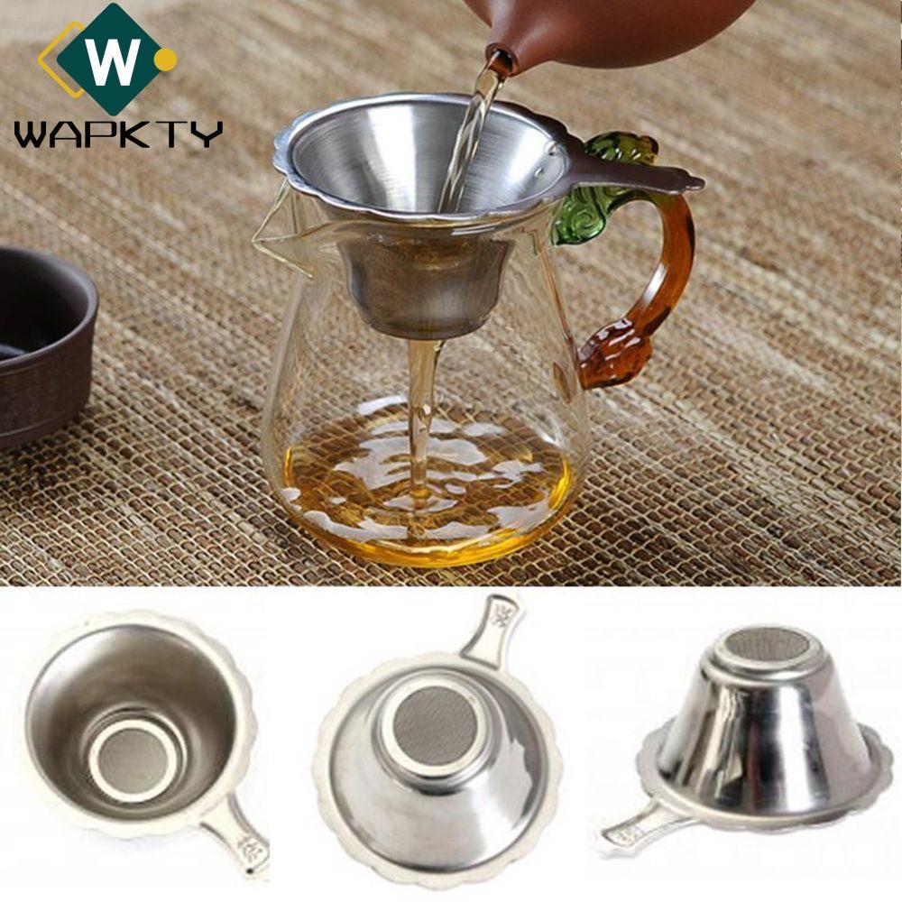 WAPKTY Tea Strainer Kungfu Teaware Thép không gỉ tái sử dụng