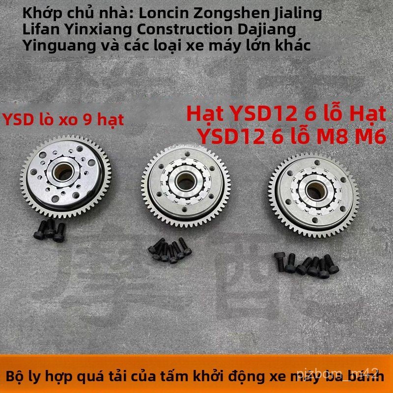 Bộ ly hợp một chiều cho xe ba bánh 9 bi/12 bi linh kiện khởi động bền bỉ chịu tải