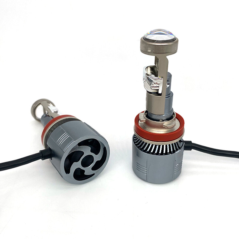 Premium-RHD LHD Led H4 Mini Proyector H11 H7 H4 Mini Ống Kính Đèn Pha Máy Chiếu Led Cho Ô Tô