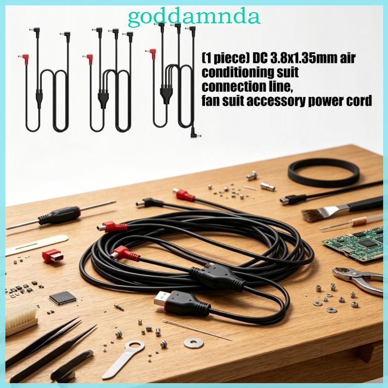 Fan Clothing Power Splitter Cable 3.8X1.35Mm Cooling Clothing Use