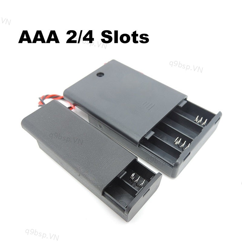 Hộp đựng pin AAA 2Slot 4Slot 2xAAA 4XAAA 3v 6v 1.5v Chì BẬT / TẮT Vỏ công tắc Hộp đựng pin tiêu chuẩ