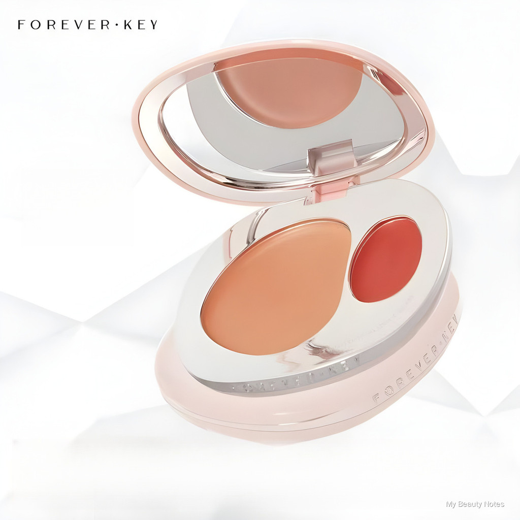 Forever key Kem má hồng đa năng, Kem Highlighter & Contour 3 trong 1 Dewy Glow, Trang điểm mặt đa ch
