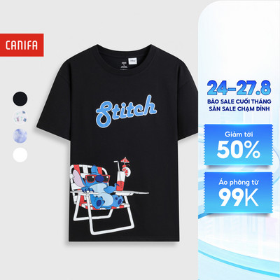 Áo phông unisex người lớn CANIFA có hình in 5TS26S007