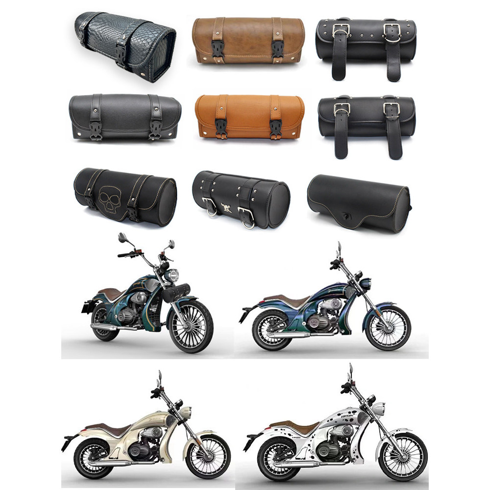 Xe Máy Zongshen yomi yomi Harley Cruise Retro Da Chống Thấm Nước Túi Trước Túi Dụng Cụ Túi Trước