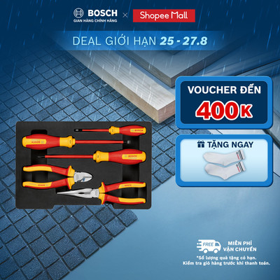 Bộ đồ nghề cách điện VDE đa năng 5 món Bosch chất lượng chuẩn Đức