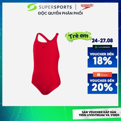 Đồ Bơi Một Mảnh Bé Gái Speedo Endurance+ Medalist - Đỏ - 8-134576446 ADS12