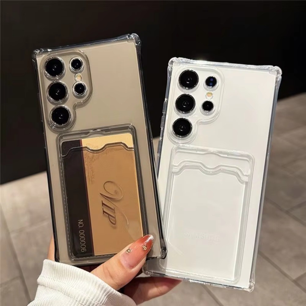 Dành Cho Samsung Galaxy Note10 Note10 + Ốp Lưng Cho Note20 Note20 Ultra Cover Khe Cắm Thẻ Trong Suốt
