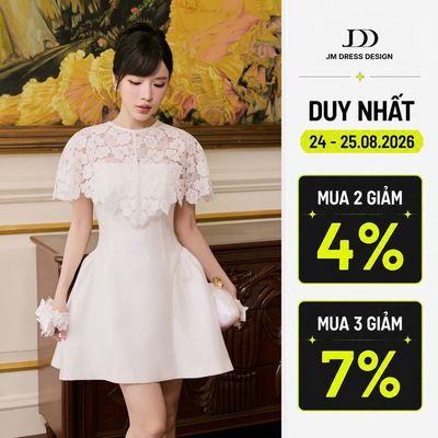 Đầm Party Cúp Ngực Nhún Chân, Phối Ren Thân Trên 1P04.2605, Đầm Dáng A Phối Chòang Ren, Váy Tiệc Cưới, Sự Kiện JM