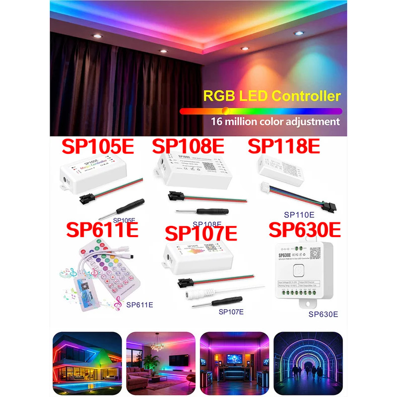 Bộ điều khiển dải LED thông minh WS2812B WS2811 Pixels Bluetooth / Wifi Đèn điều khiển âm nhạc cho S