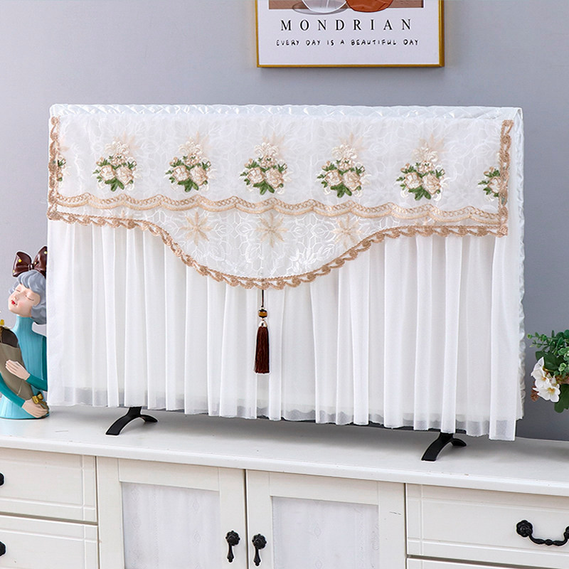 🔥decor tivi rèm che tivi tiện dụng rèm tivi bằng vải ren Boot Không Nhận Tivi LCD Chống Bụi Bao Da T