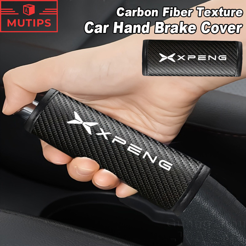 Xpeng X9 G6 Vỏ phanh tay ô tô Kết cấu sợi Carbon Tay áo bảo vệ Gear Shift Cover