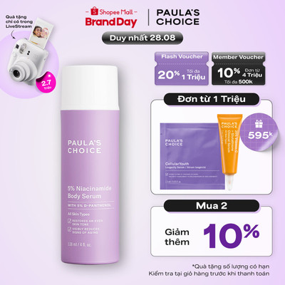 Tinh chất làm sáng và làm dịu da cơ thể Paula's Choice 5% Niacinamide Body Serum 118ml 5810