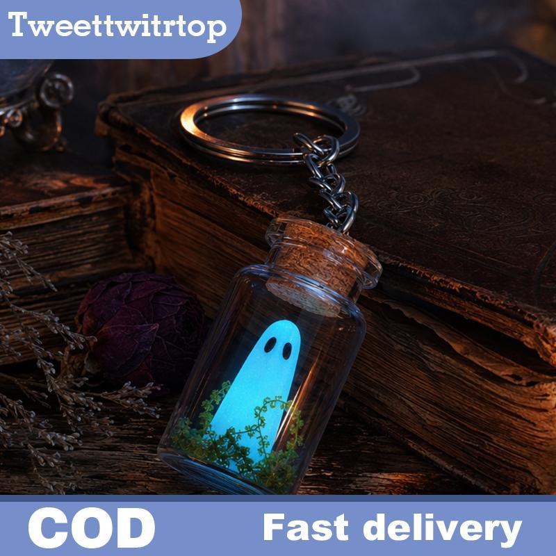 TRTOP Glow Ghost Móc khóa Halloween Drifting Chai Green Spectre Quà tặng VN