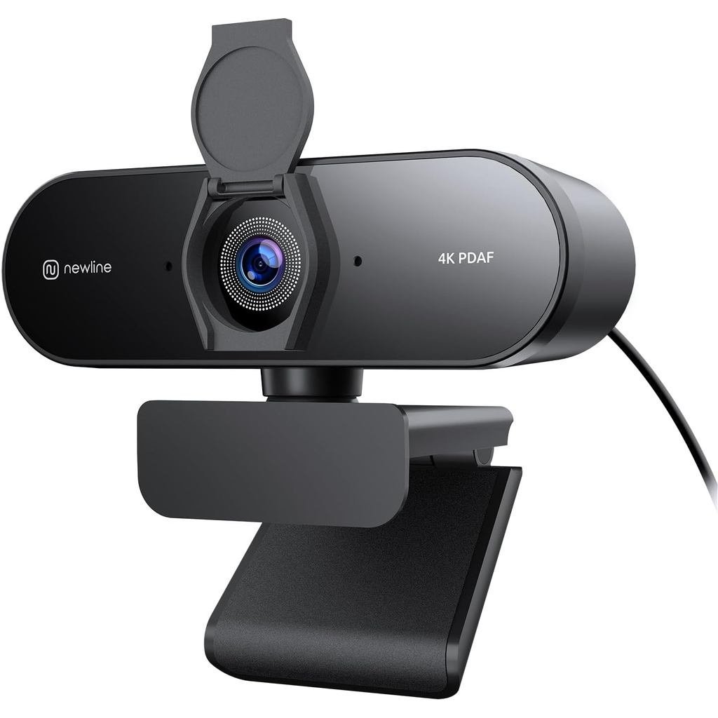N newline 4K Webcam for PC with PDAF Autofocus, Privacy Cover, Dual Microphones, 4K@30FPS & 1080P@60