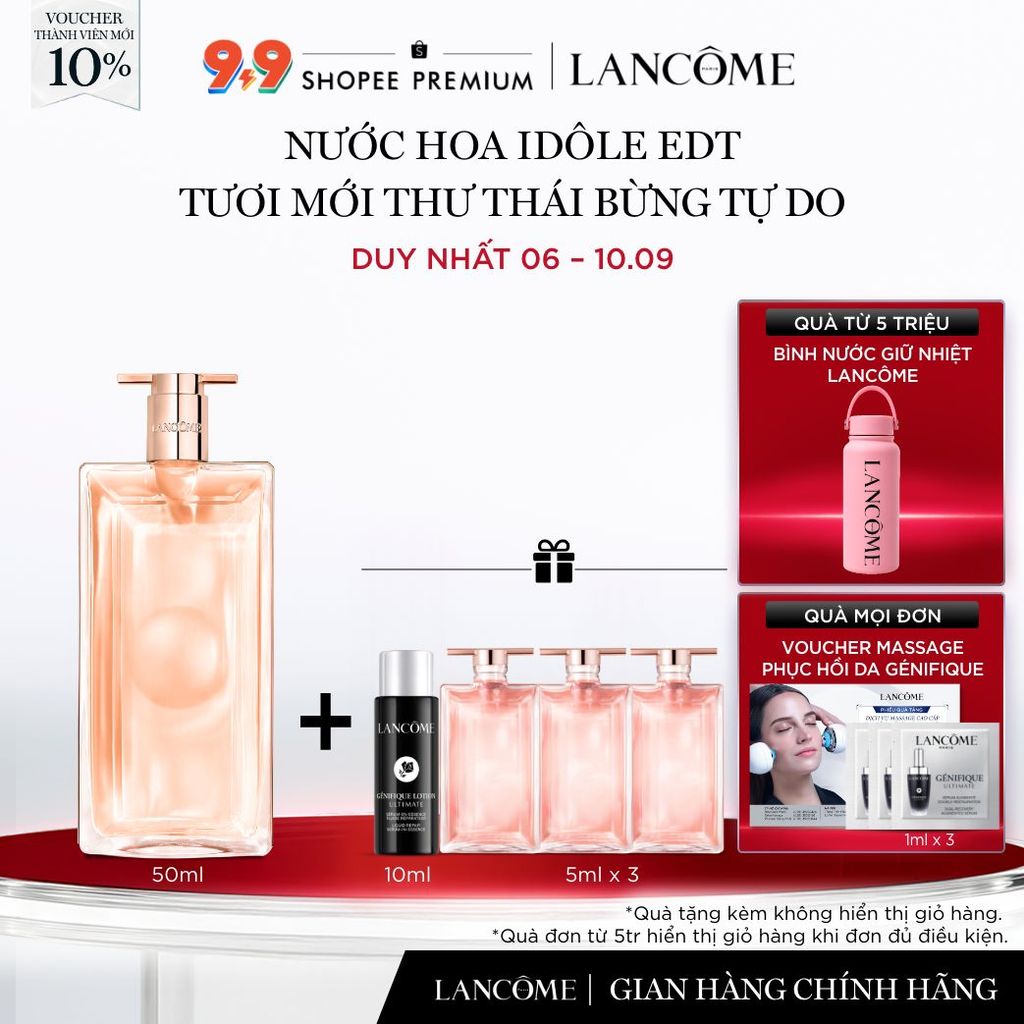 Nước Hoa Idole EDT Lancome Tươi Mới Thư Thái Bừng Tự Do 50ml